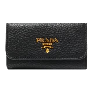 PRADA Saffiano Key Pouch Black