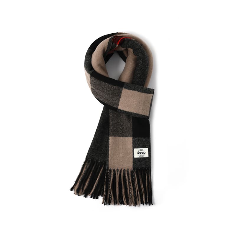 Jeep Faux Cashmere Knit Black Camel