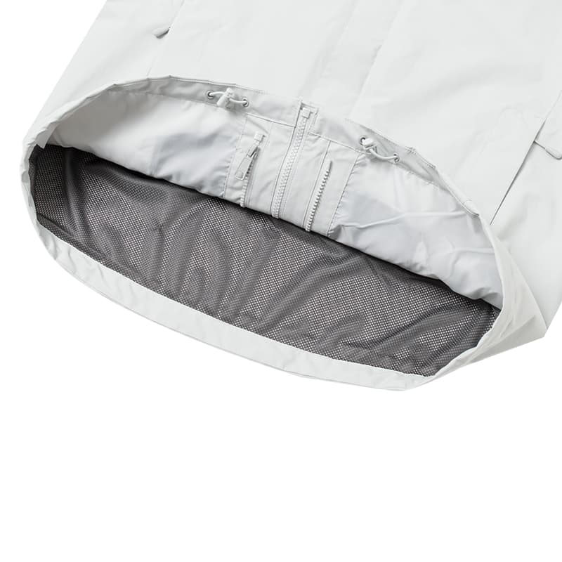 Jack Wolfskin Waterproof Windproof Windbreaker Jacket Cool Gray