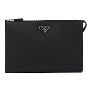 PRADA Saffiano Clutch Black