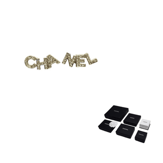 CHANEL Crystal Pearl Signature Stud Earrings