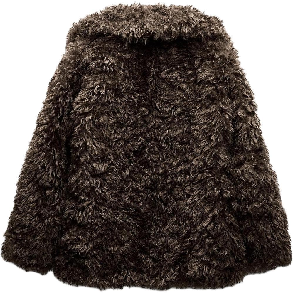 ZARA ZW Velvet feel Coat Chocolate