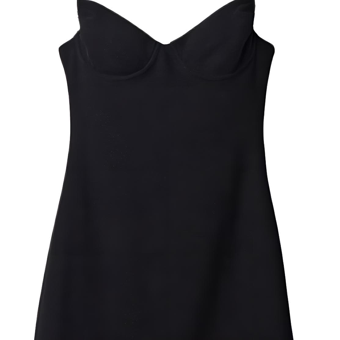 MIU MIU SweetheartNeck Spaghetti Strap Mini Skirt