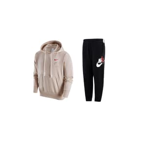 Nike CNY Collection Fleece Lined Logo Patterned Print Hooded Long Sleeved Comfortable Mid Rise Elastic