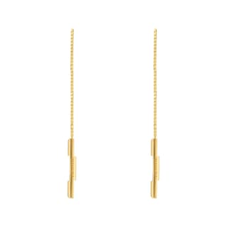 GUCCI Link To Love Series 18K Gold Drop Earrings Gold