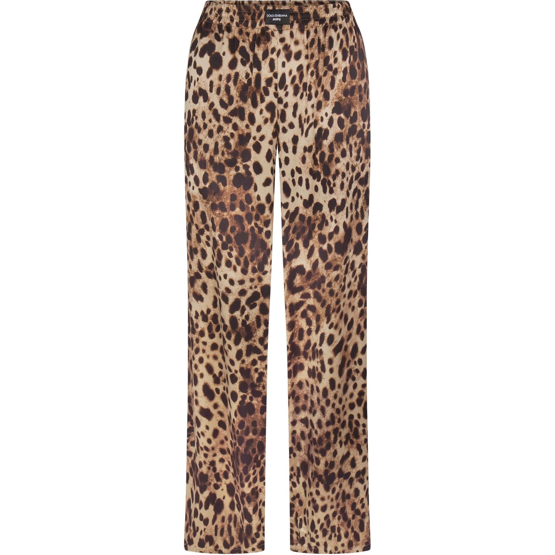 Skims X Dolce&Gabbana Cotton Jersey Long Sleeve T Shirt Leopard
