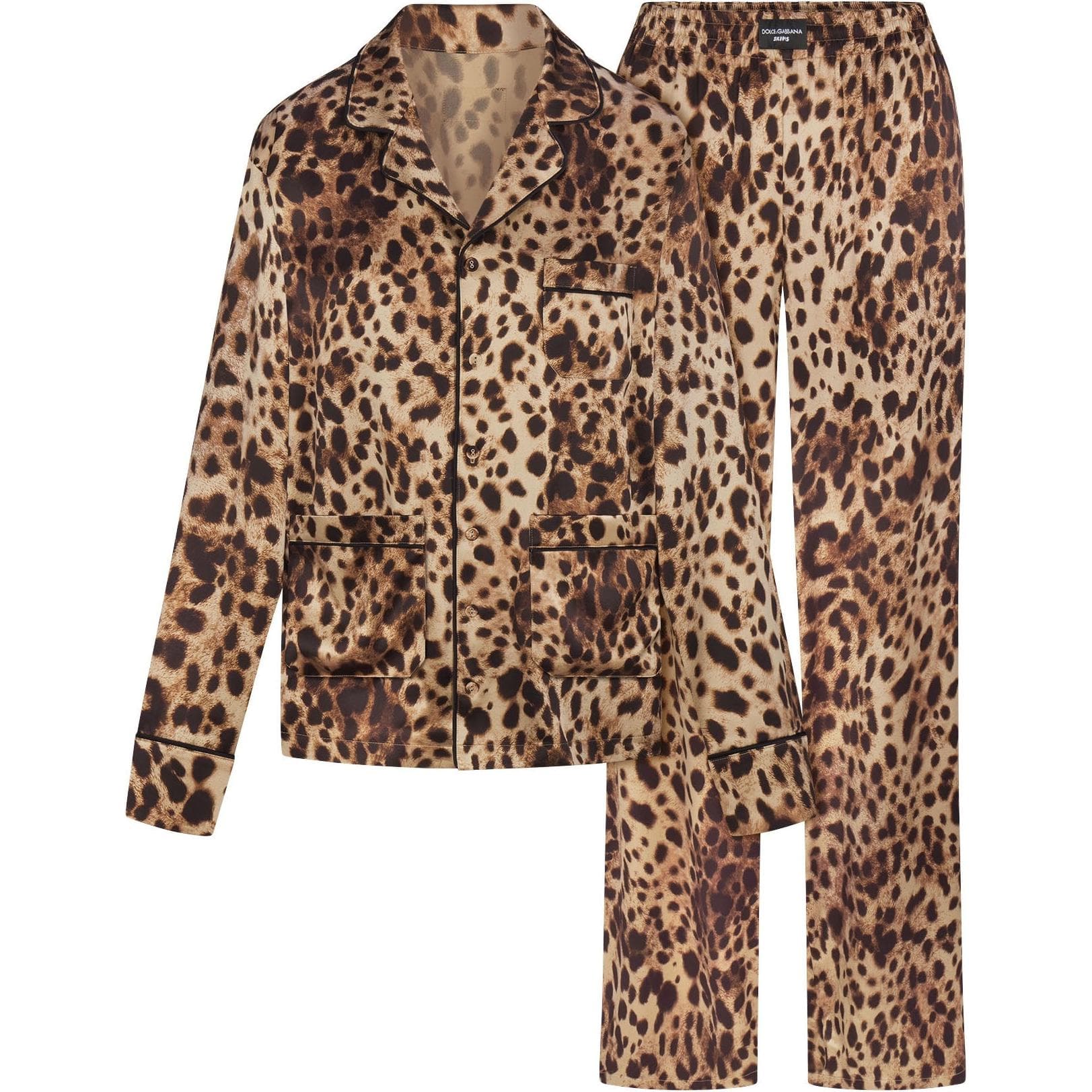 Skims X Dolce&Gabbana Cotton Jersey Long Sleeve T Shirt Leopard LEOPARD/Leopard Print