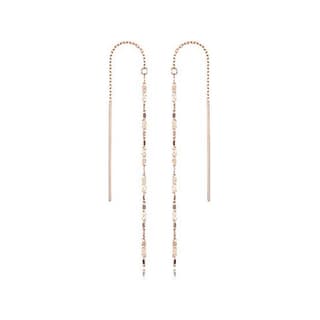 HAESOO.L 925 Sterling Silver Drop Earrings Rose Gold