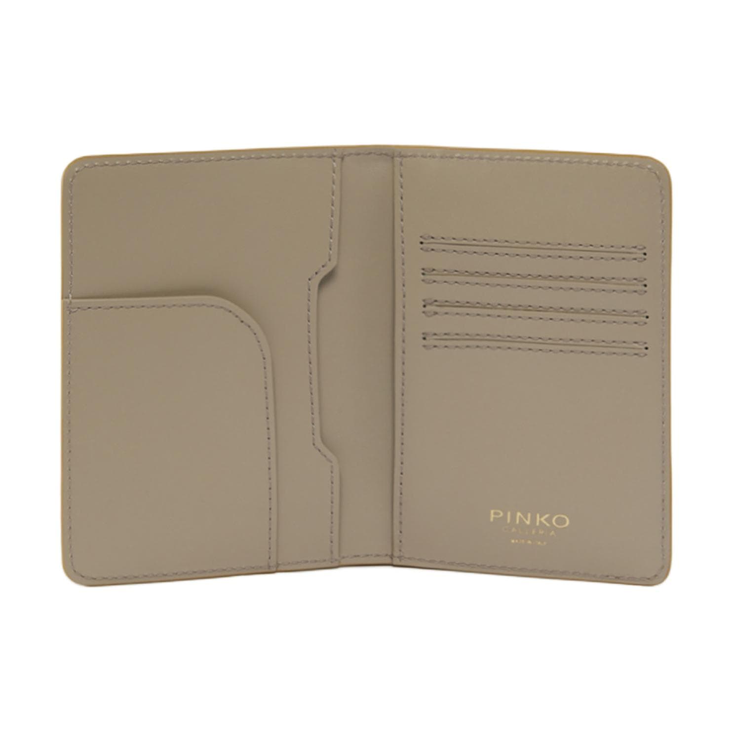 PINKO Snake Skin Passport Holder Yellow