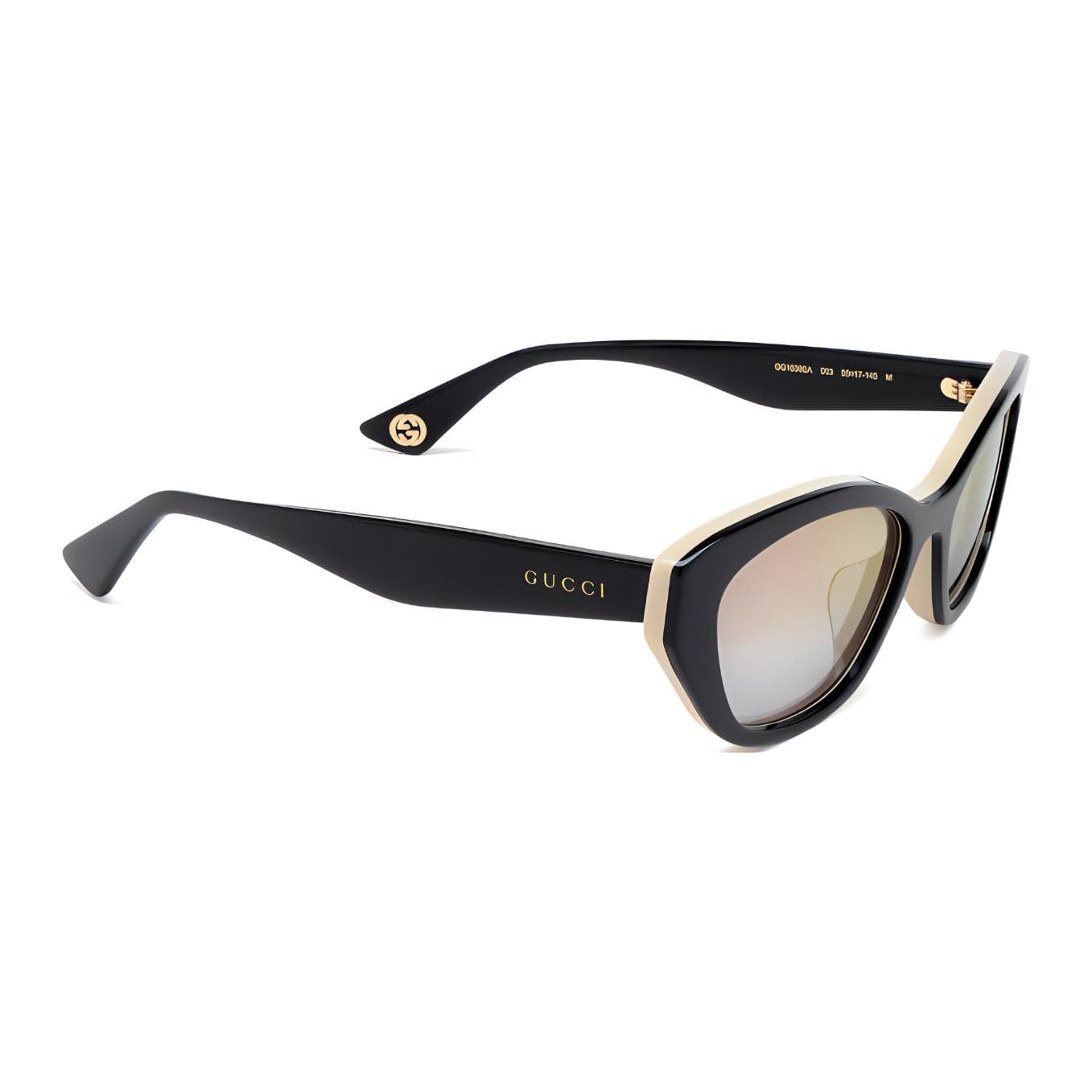 GUCCI Irregular Shape Sunglasses Black