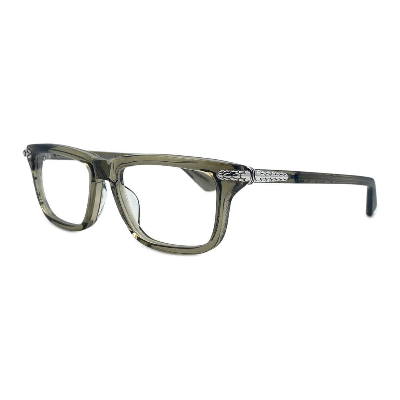Chrome Hearts Rectangular Eyeglass Frames Green Green