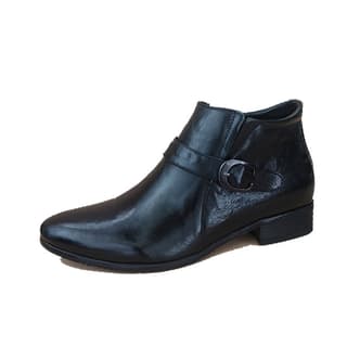 BAOLUOJIABAILIE Cow Split Ankle 4cm Black