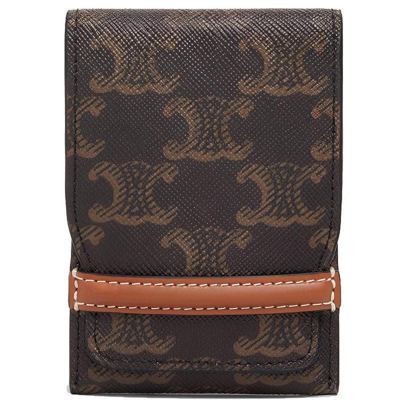 CELINE Triomphe Canvas With Calfskin Bag Accessory Tawny Basic Set (Bag+Dust Bag)