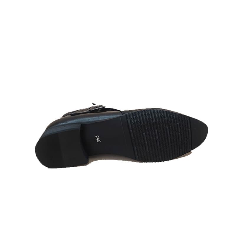 BAOLUOJIABAILIE Cow Split Ankle 4cm Black