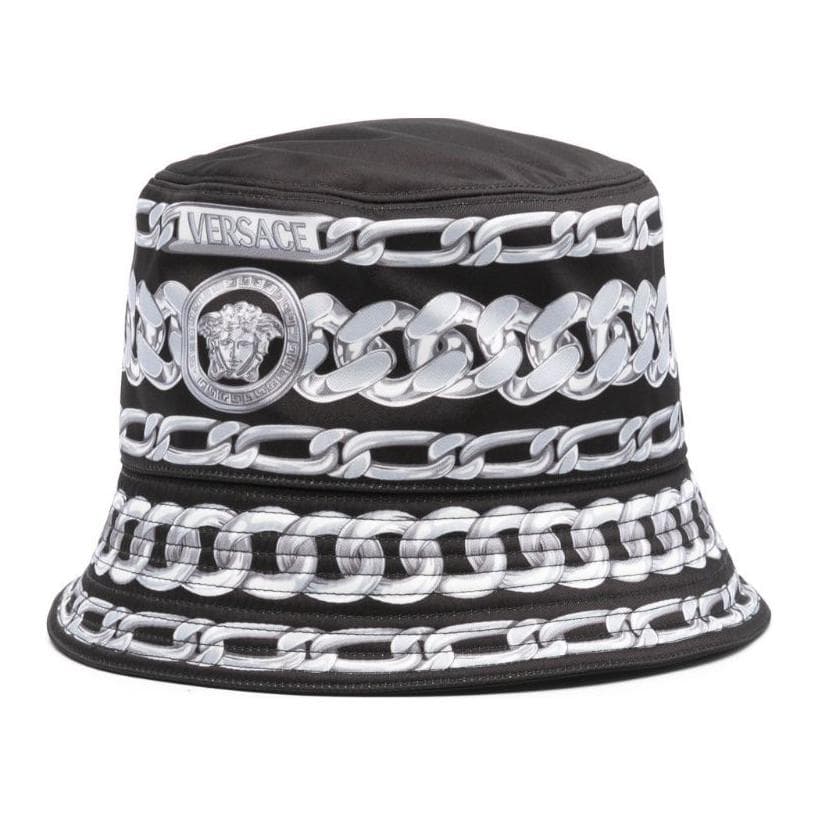 VERSACE Medusa Chains Bucket Hat Black