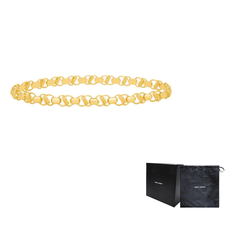 SAINT LAURENT Brass Waist Chains Gold Width 2.5CM Gold