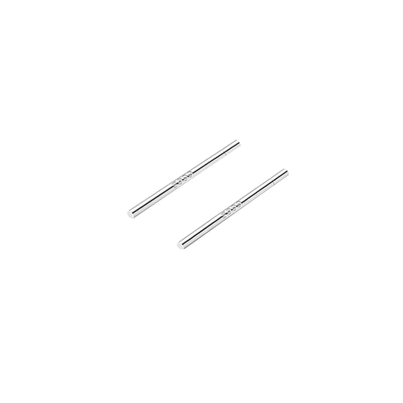 ONEKISS 990 Silver Stud Earrings S999 Fine Silver Ear Rods1 Pair