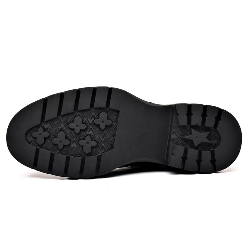KAQIAODI Cow Ankle Length Chelsea Black
