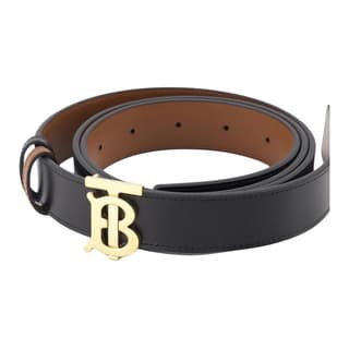Burberry Logo Plaque Reversible Buckled Belt