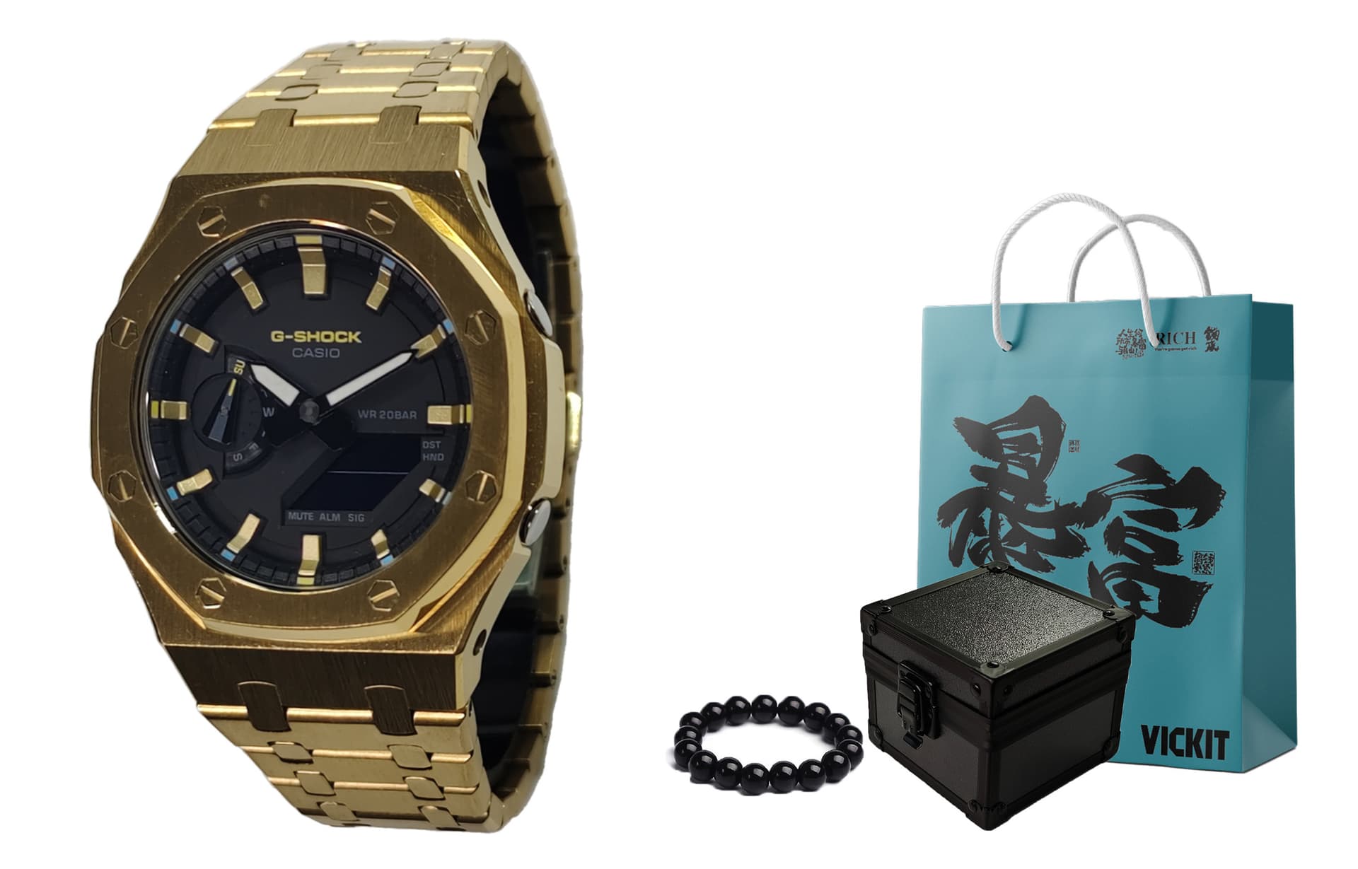 CASIO Custom Collection Electronic Movement Stainless Steel Strap Watch Black Dial