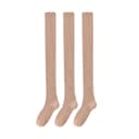 [overTheKnee Socks 3Pack]Khaki