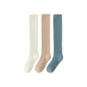 [Calf Socks 3Pack]White+Khaki+Navy Blue