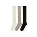 [Calf Socks 3Pack]White+Gray+Black