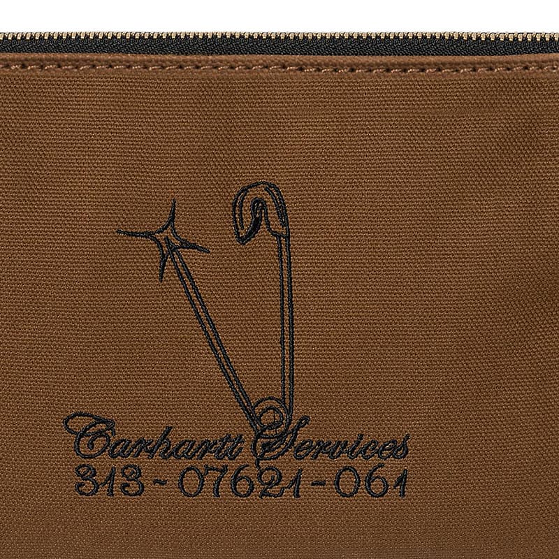 Carhartt WIP Canvas Coin Purse, Clutch Brown