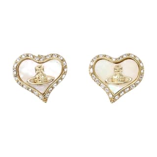 Vivienne Westwood Orb Heart Shaped Embellished Earrings