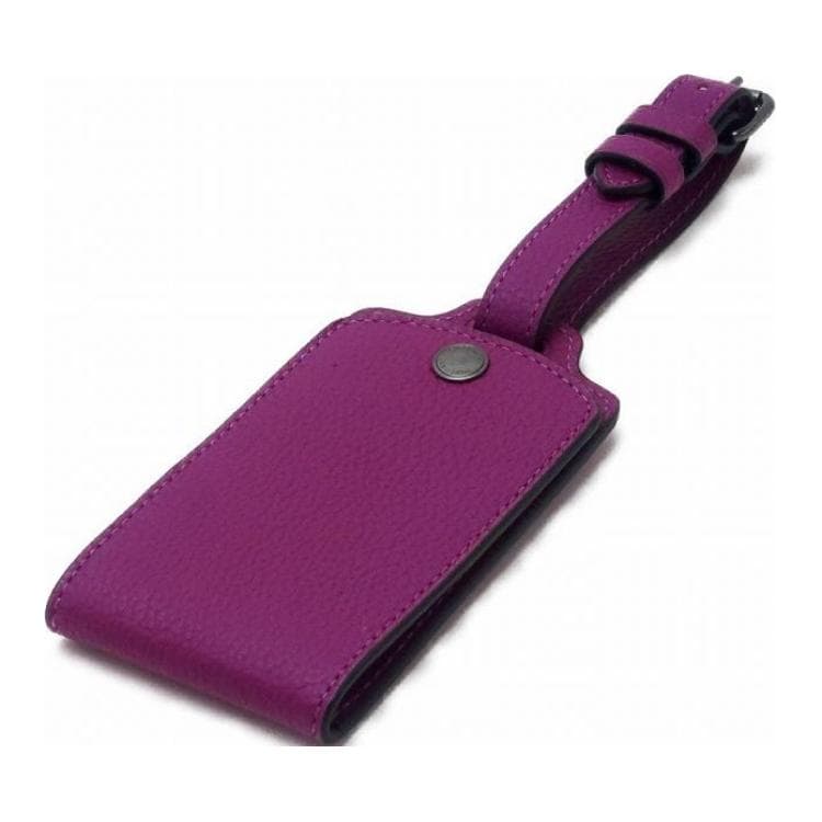 COACH Pebbled Luggage Tag Bag Accessory Rose Red