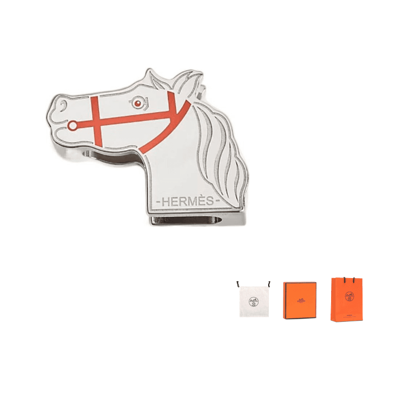 HERMES Brass Accessories Red