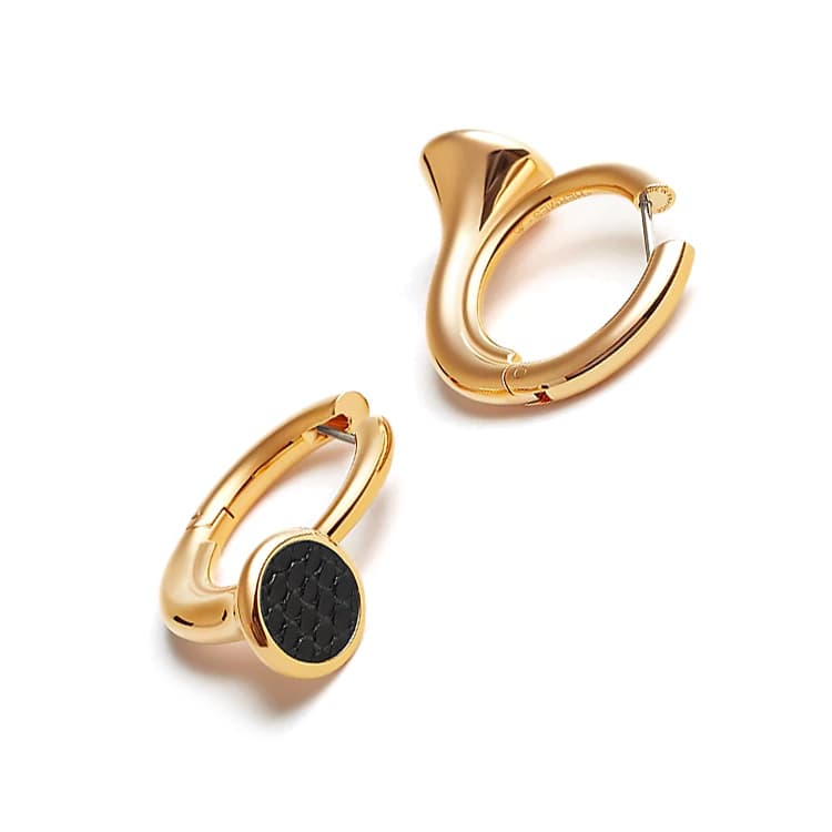 HERMES Gold Plated Earrings Gold