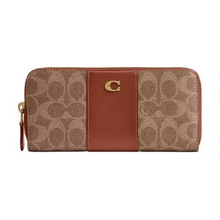 COACH Essential Coated Canvas Wallet Small Tan