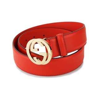 GUCCI Interlocking G Cow Red Width 4cm