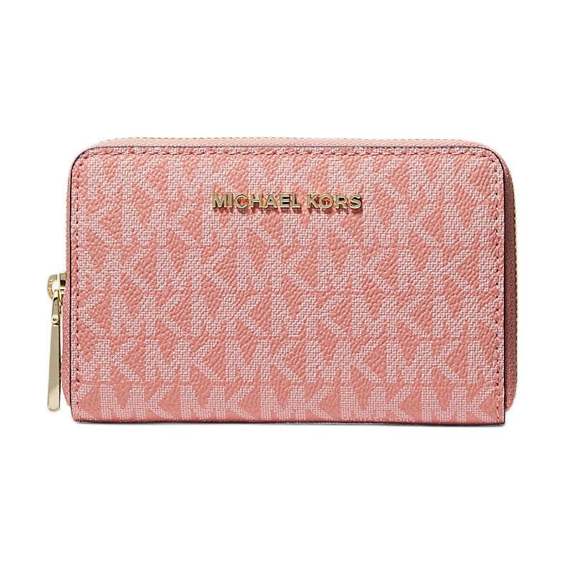 MICHAEL KORS Coated Canvas Wallet Small Sunset Rose Basic Set (Bag+Box)