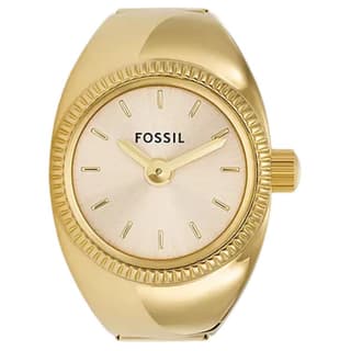 FOSSIL Wrist Quartz Movement Stainless Steel Strap 15mm Gold Dial Watch ['50', 149262]m Waterproof
