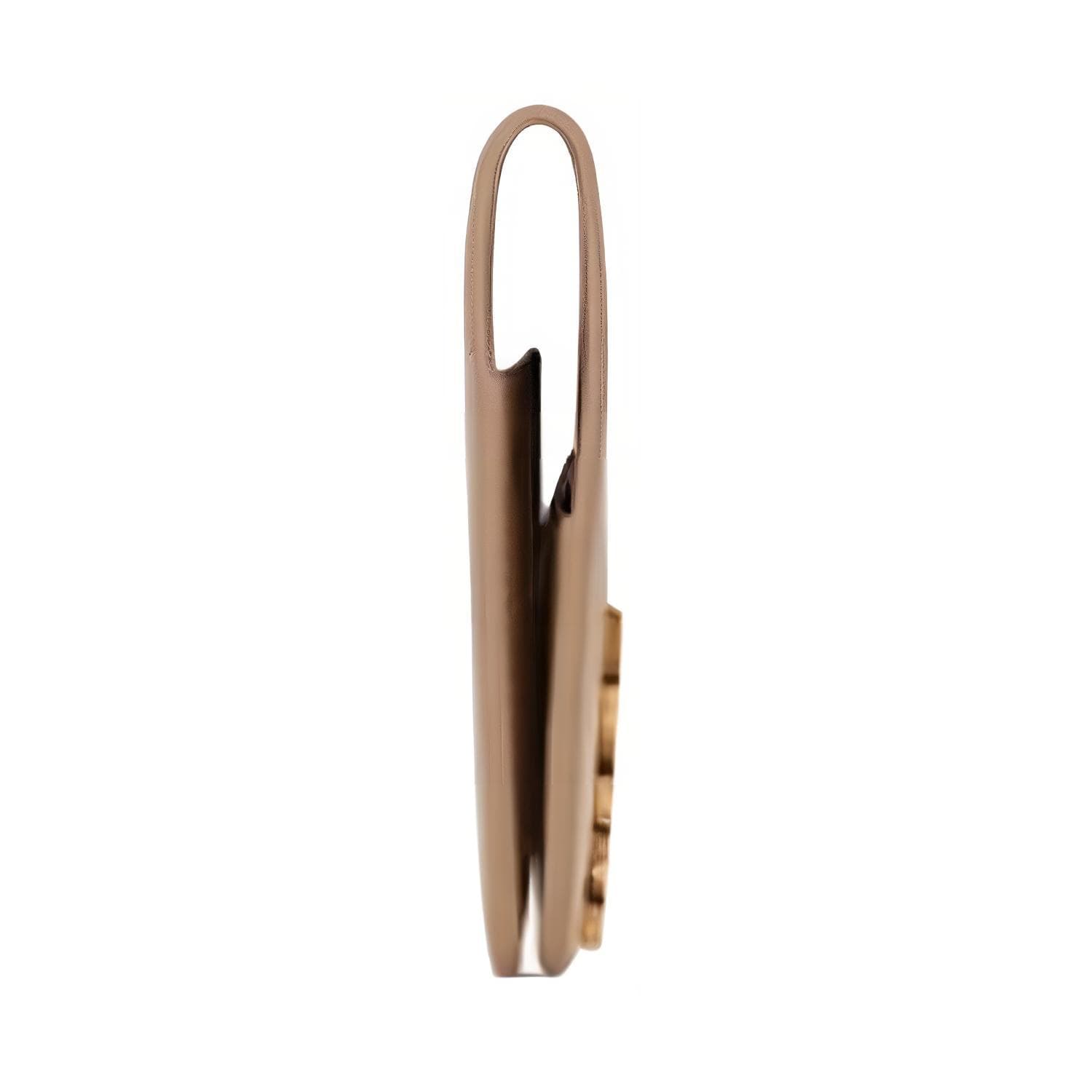 SAINT LAURENT Cow Passport Holder Dark Toffee Brown