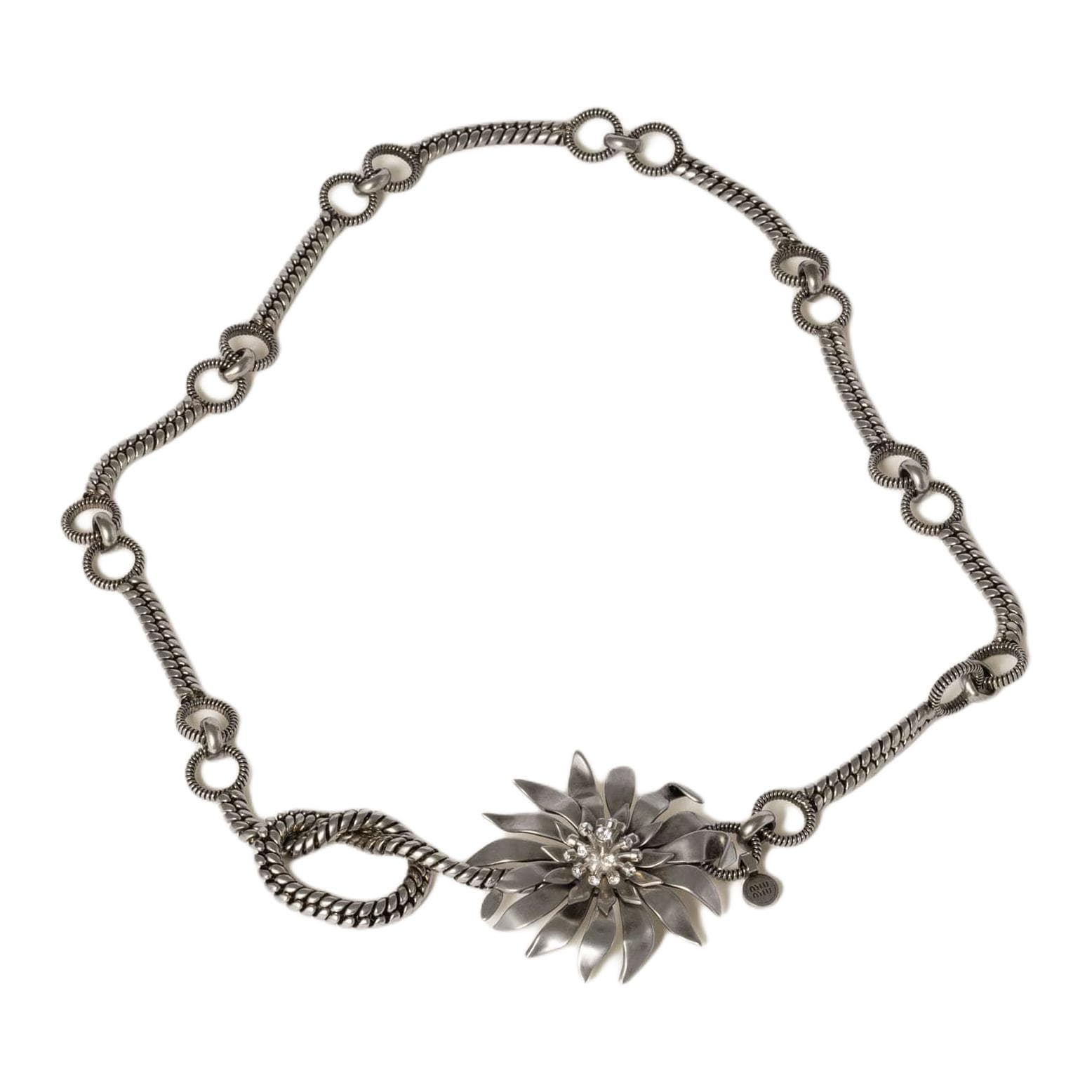 Miu Miu crystalembellished belt Silver