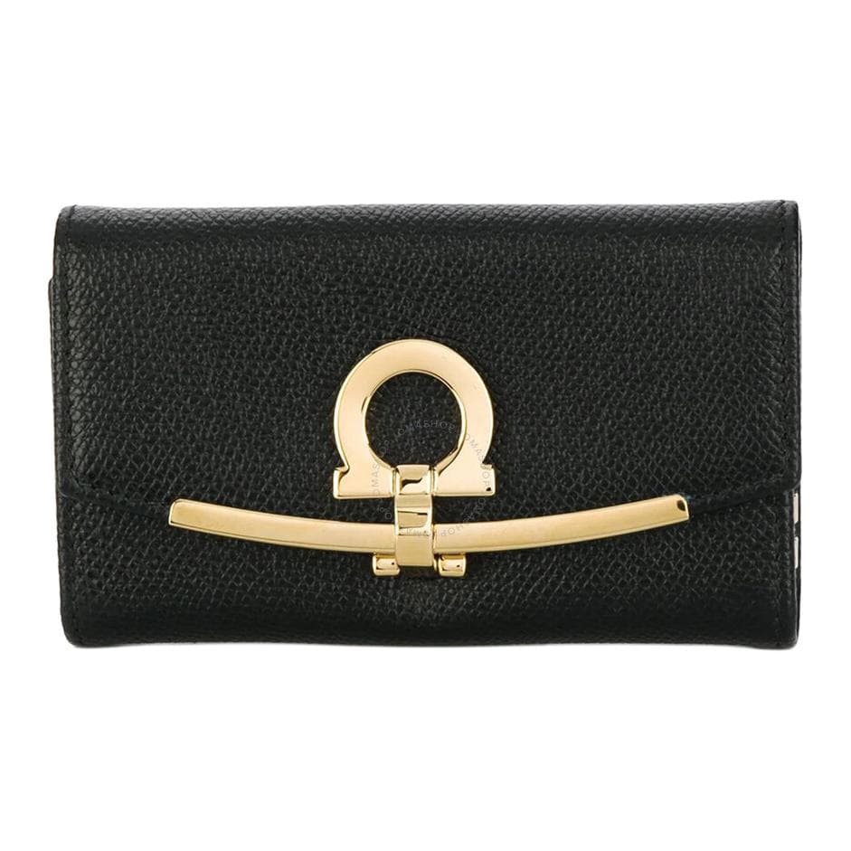FERRAGAMO Key Pouch Black Basic Set (Bag+Dust Bag)
