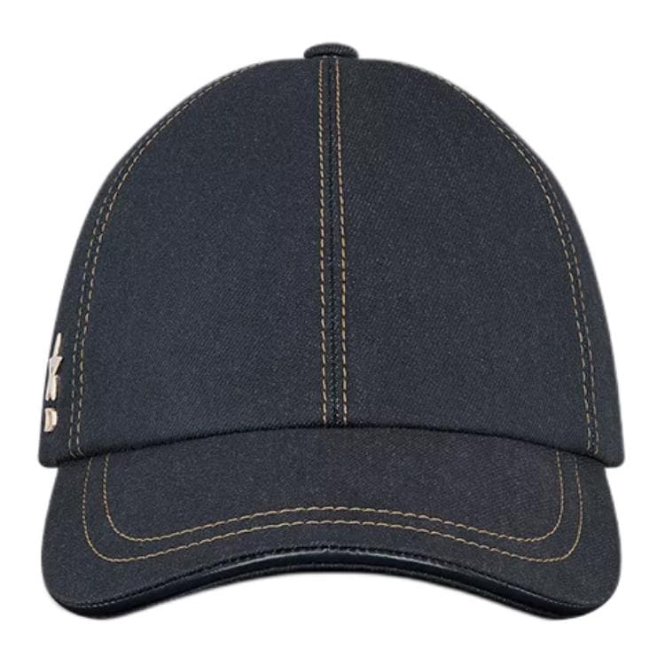DIOR Sheepskin Baseball Caps Dark Blue