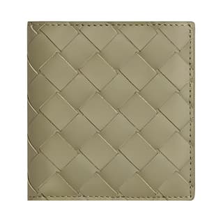 Bottega Veneta Calfskin Wallet Gray/Green