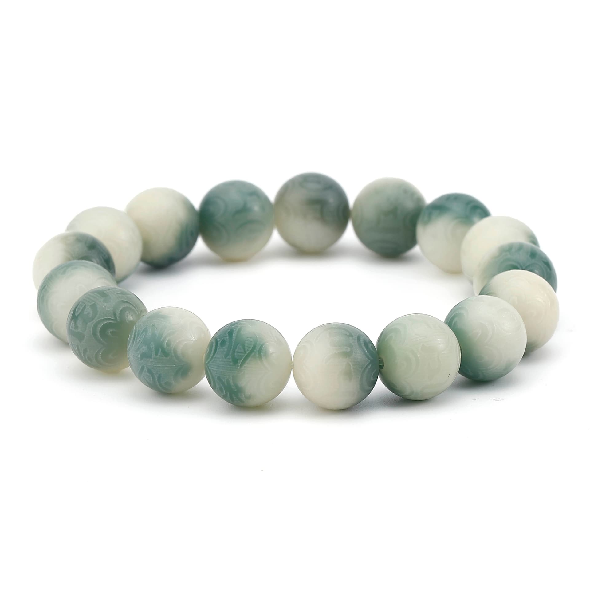 White ash Bodhi sixcharacter mantra bracelet