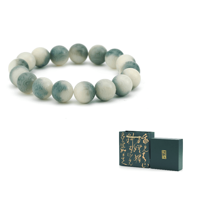White ash Bodhi sixcharacter mantra bracelet