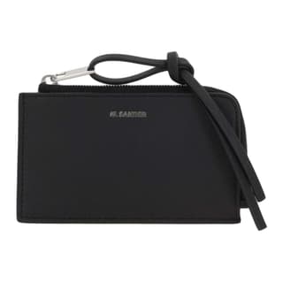 JIL SANDER Cow Key Pouch Black
