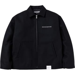 Neighborhood Melton logoemblem zipup shirt jacket
