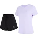 Set (Soft Light Purple Top+Phantom Black Bottom)