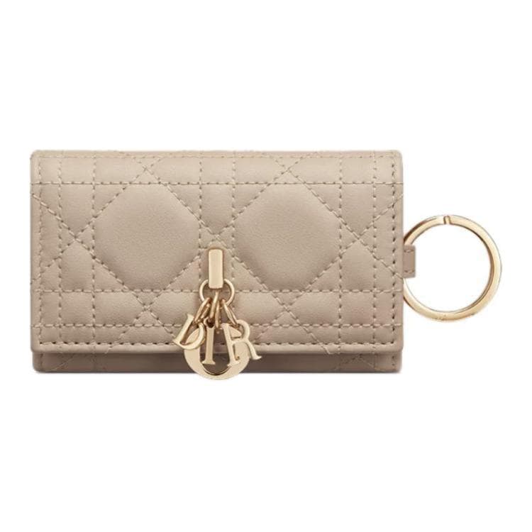 DIOR My Dior Lambskin Key Pouch Beige Box(Basic Set+Box)