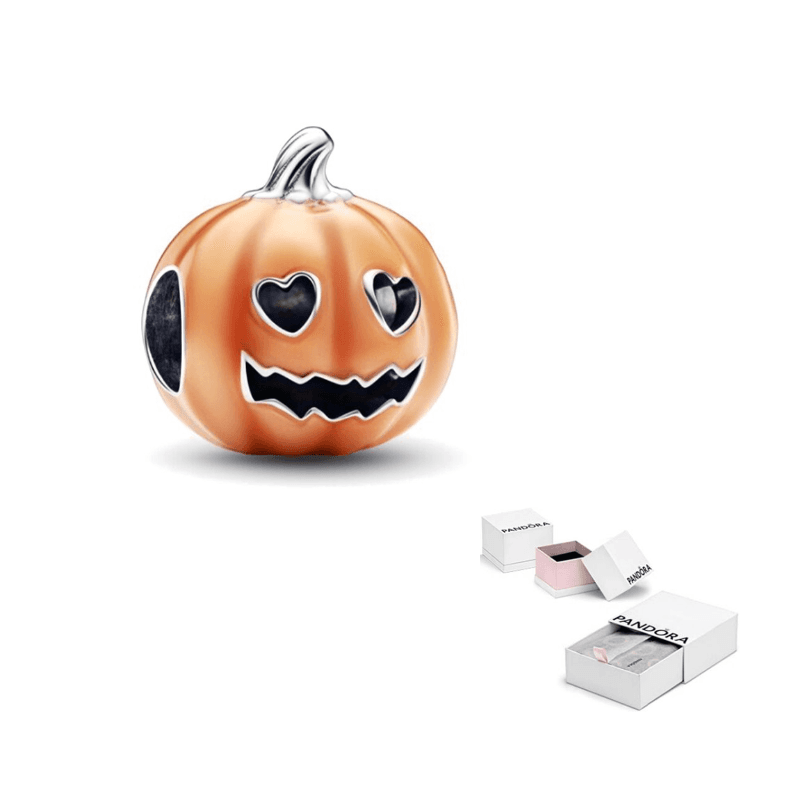 Pandora MOMENTS 925 Sterling Silver Enamel Bead Ornament Orange