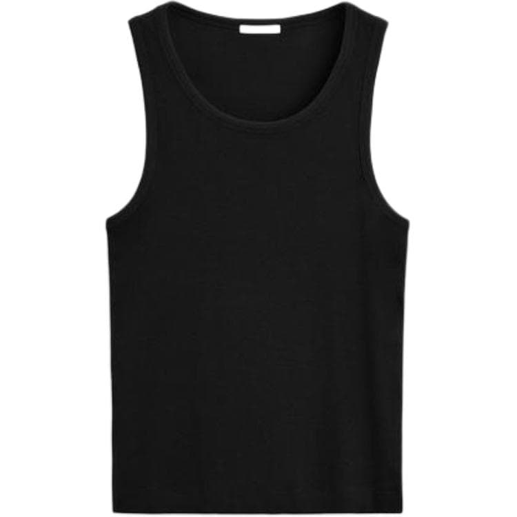 ZARA Tank Tops Black Crew Neck Moderate Other