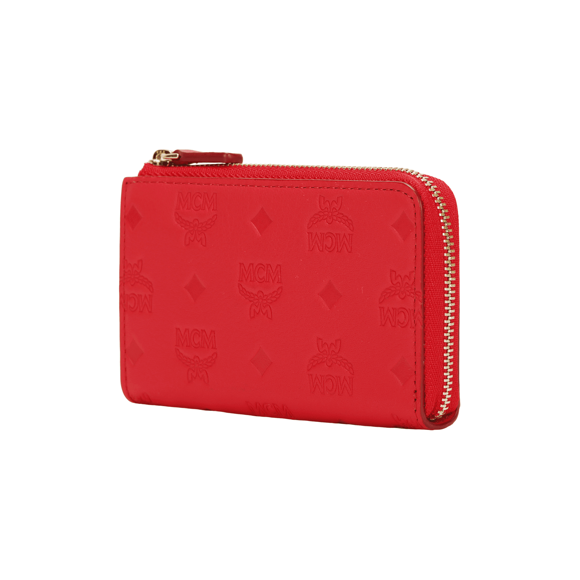 MCM Cow Coin Purse Mini Red